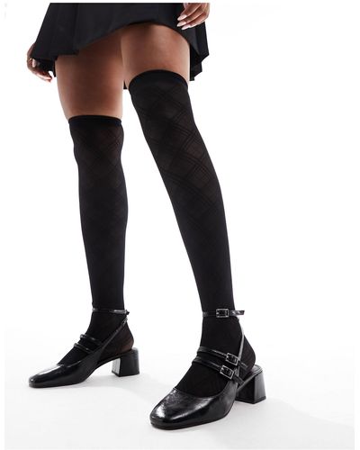 ASOS Sheer Over The Knee Socks - Black