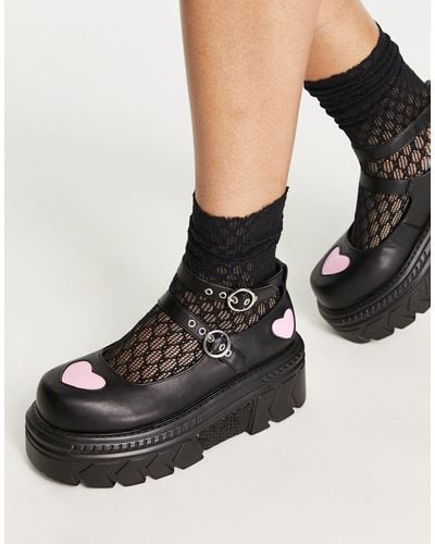 Koi Footwear Koi A Warriors Heart Chunky Mary Janes - Black