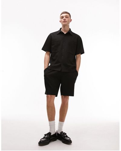 TOPMAN Premium Oversized Modal Short - Black