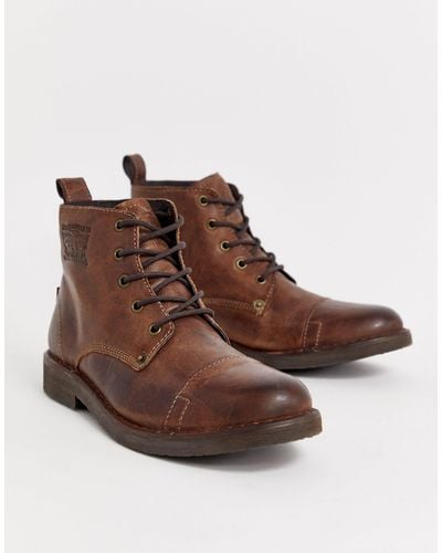 Levi's Levis Track Lace Up Boots - Brown