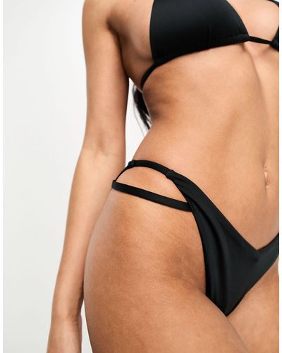 AsYou Slip bikini stile tanga mix & match neri con fascette laterali - Nero