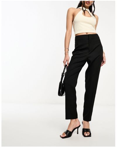 I Saw It First Tailored Cigarette Trousers - Black