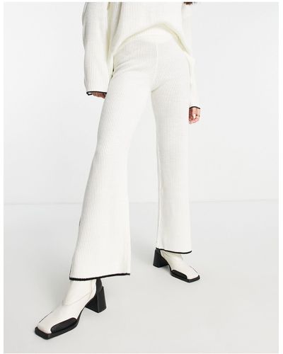M Lounge Pantaloni extra larghi a fondo ampio - Bianco