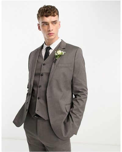 ASOS Wedding Slim Suit Jacket - Grey