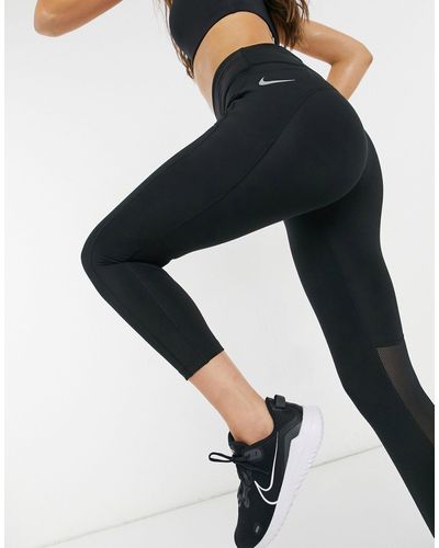 Nike – epic fast – leggings mit kürzerem bein - Blau