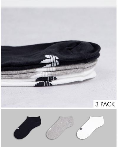 adidas Originals – mehrfarbige sneaker-socken im 3er-pack - Weiß