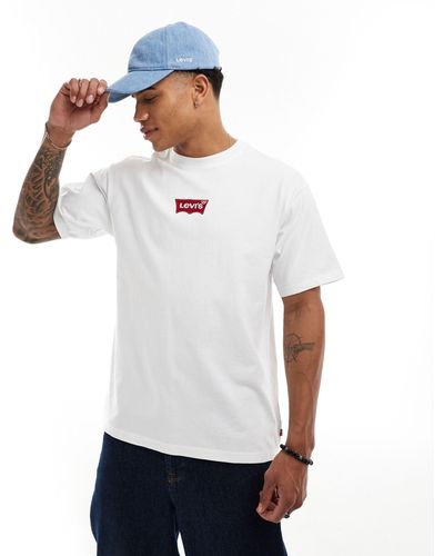 Levi's T-shirt bianca con logo batwing al centro - Bianco