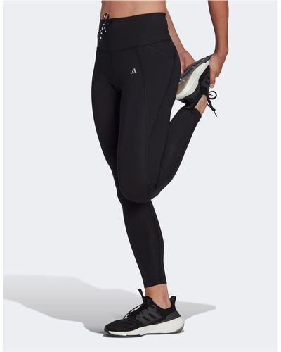 adidas Originals Adidas - running - leggings neri con tasche - Nero
