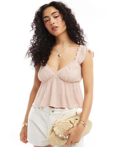 Hollister Babydoll Top - White