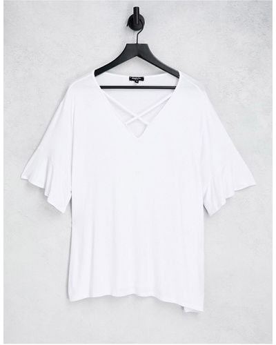Simply Be Criss Cross Top - White