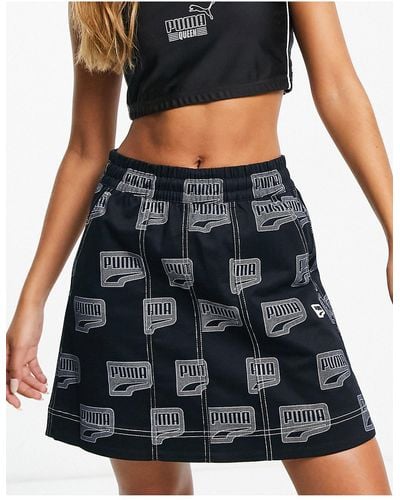 PUMA Downtown Monogram Skirt - Black