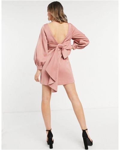 Forever New – minikleid mit schleife hinten - Pink