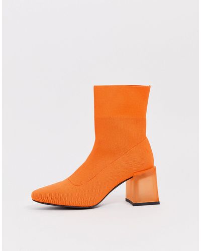 ASOS Reality Ankle Boots - Orange