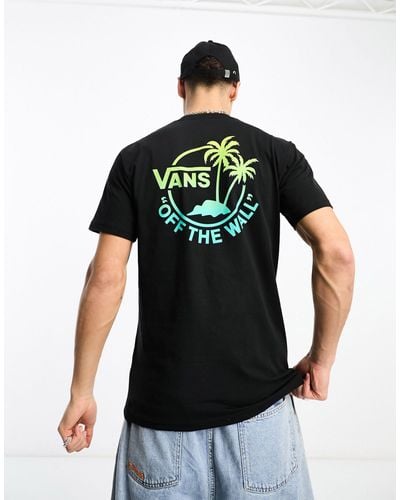 Vans T-shirt avec petit imprimé à double palmier au dos - noir