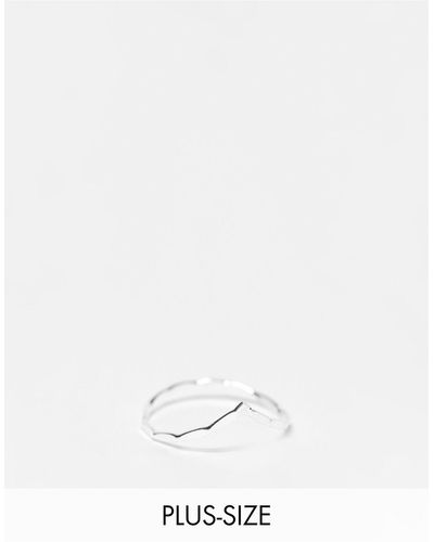 Kingsley Ryan – ring aus sterling mit v-design - Weiß