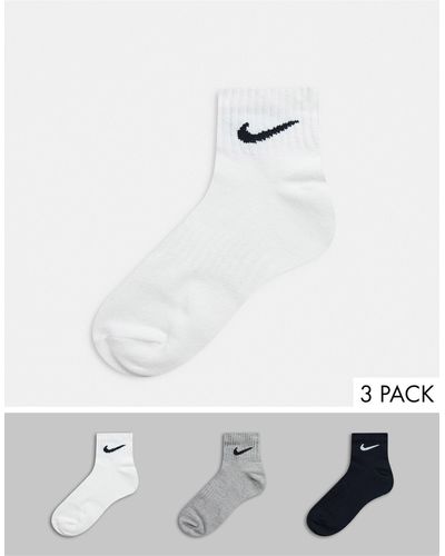 Nike 3 Pack Unisex Ankle Socks - Multicolour
