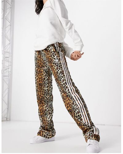 adidas Originals 'leopard Luxe' - Broek Met Wijde Pijpen - Bruin