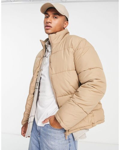 New Look Funnel Neck Puffer - Natural