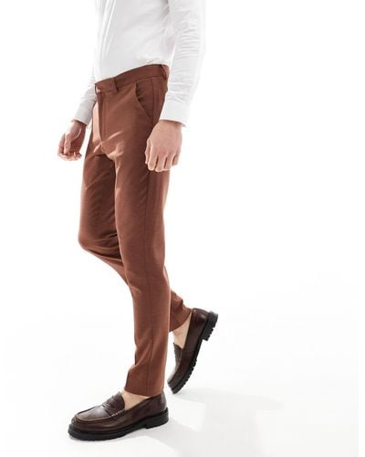 ASOS Wedding Skinny Suit Trousers - Brown