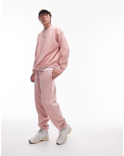 TOPMAN – oversize-jogginghose - Pink