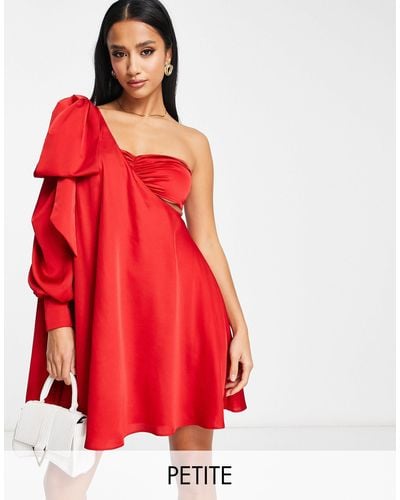 Forever New Drape Bow Shoulder Mini Dress - Red