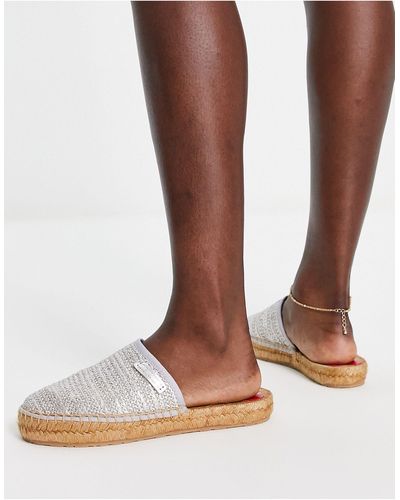 Love Moschino Espadrille Slider - Metallic