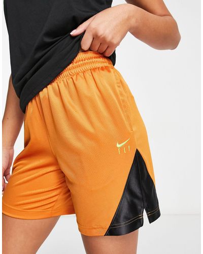 Nike Basketball Pantalones cortos marrones isofly dri-fit - Naranja