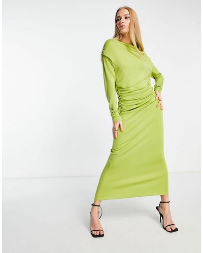 & Other Stories Gedrapeerde Midi-jurk Van Jersey - Groen