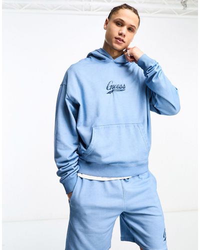 Guess Co-ord Icon Logo Hoodie - Blue