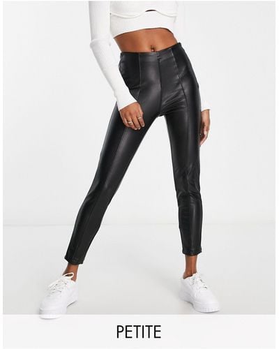 New Look faux leather trouser leggings in black