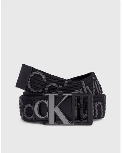 Calvin Klein Logo Webbing Belt - Black