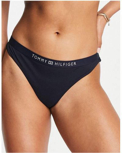 Tommy Hilfiger Logo Brazilliant Bikini Bottom - Blue