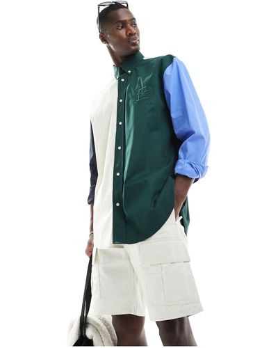 Tommy Hilfiger – blocking solid – hemd mit farblockdesign - Blau