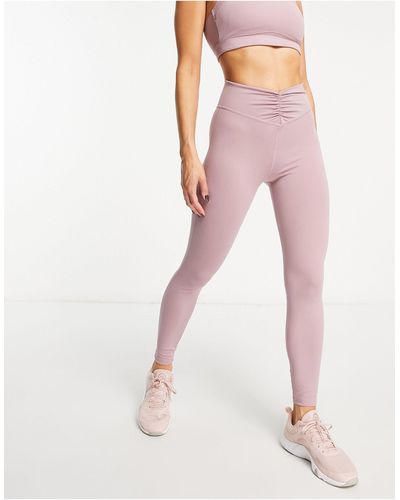 South Beach Ruched Waistband leggings - Pink