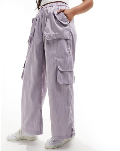 Sixth June Pantalon cargo en nylon texturé - Violet