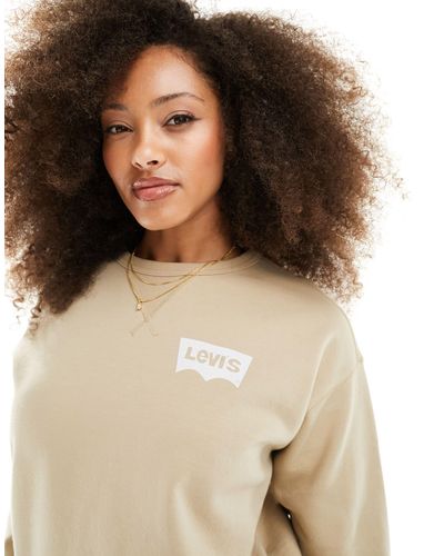 Levi's Sweatshirt With Small Batwing Logo - Brown