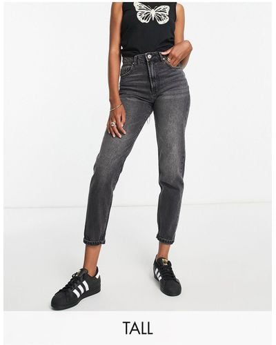 Bershka Tall - Mom Jeans - Zwart