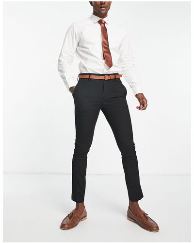 Bolongaro Trevor Plain Super Skinny Suit Trousers - Black