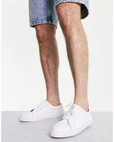 Bolongaro Trevor – minimalistische leder-sneaker zum schnüren - Weiß