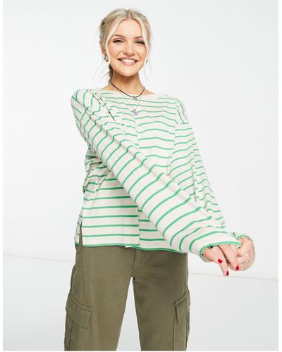 Monki Long Sleeve T-shirt - Green