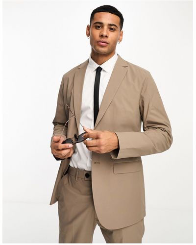 SELECTED Slim Fit Commuter Suit Jacket - Natural
