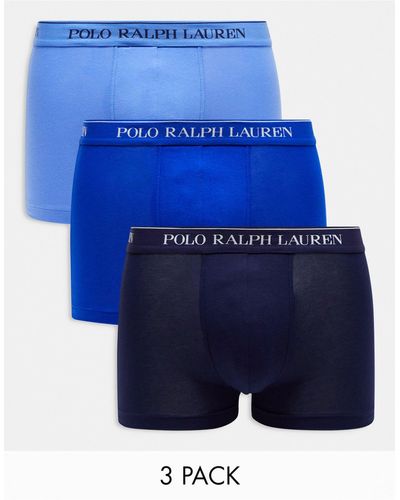 Polo Ralph Lauren – 3er-pack unterhosen, verschiedenfarbig - Blau