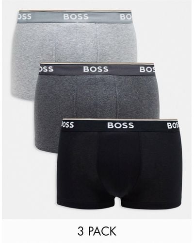 BOSS 3 Pack Trunks - Grey