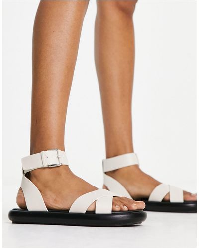 ONLY Cross Front Buckle Sandals - Black