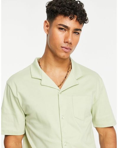 River Island Chemise en jersey à manches courtes - sauge - Vert