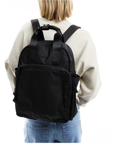 Levi's L Pack Round Backpack With Logo - Black