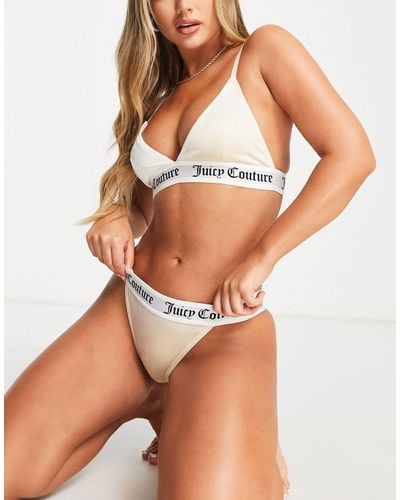 Juicy Couture Co-ord Velvet Brief With Logo - Multicolour