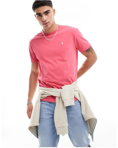 Polo Ralph Lauren – t-shirt aus schwerem stoff - Pink