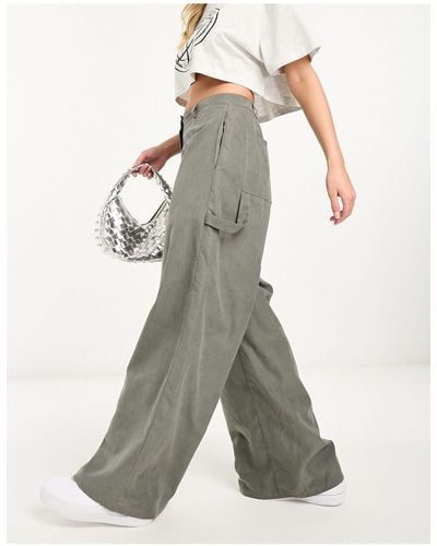 Lola May Tailored Parachute Trousers - Grey
