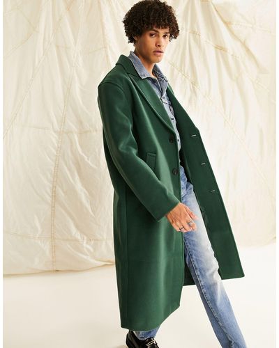 ASOS Manteau coupe décontractée aspect laine - Vert
